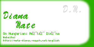 diana mate business card